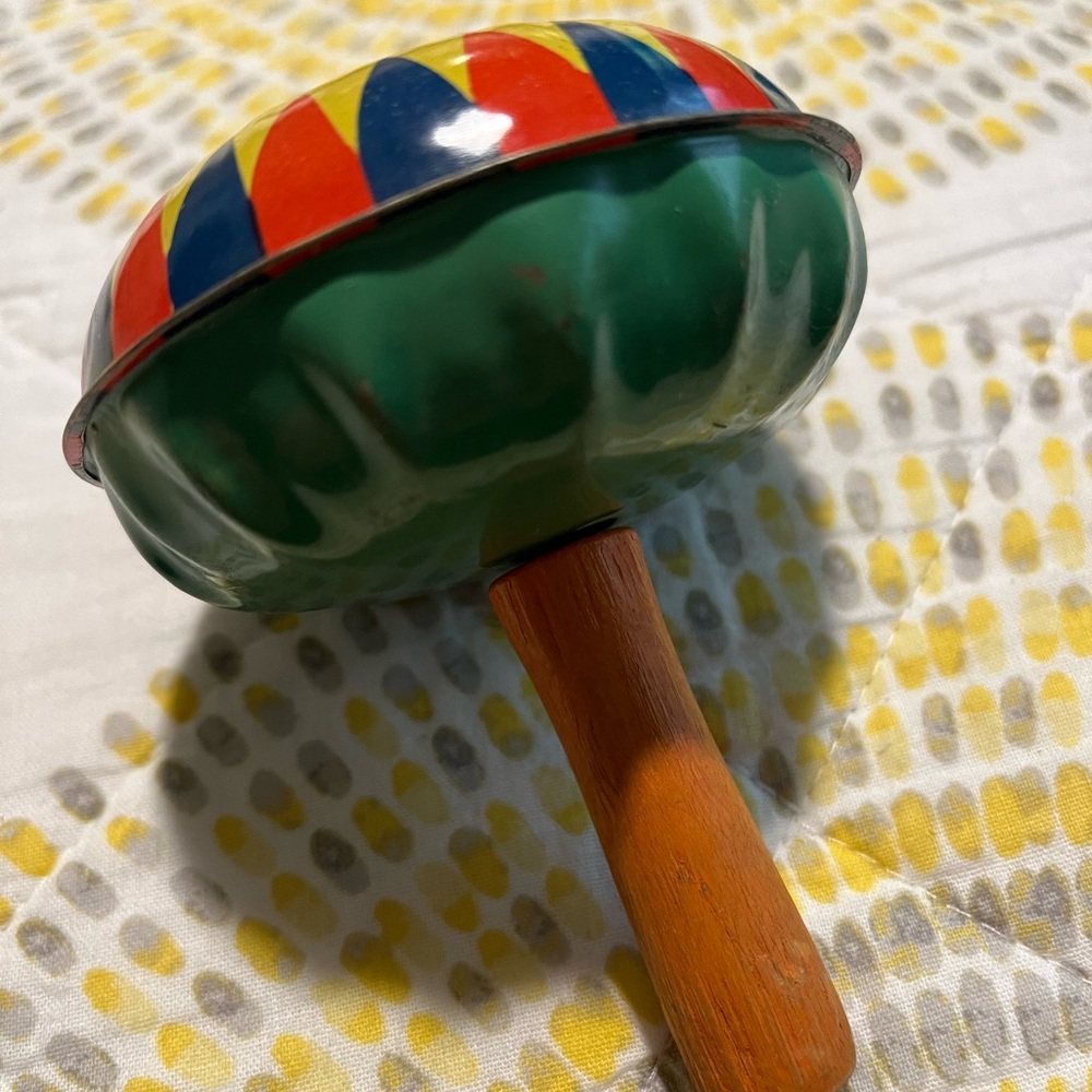 Vintage tin noisemaker.  Colorfull great fit New Year’s Eve